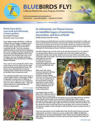 CBRP Bluebirds Fly Newsletter - Winter 2026